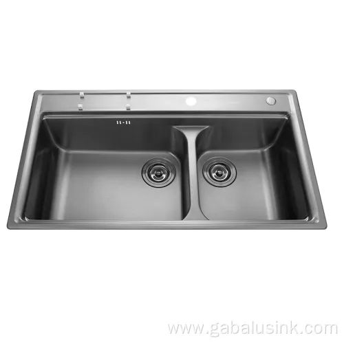 Hot Sale HomeStainless Pressed Two Bowl Kitchen Sink